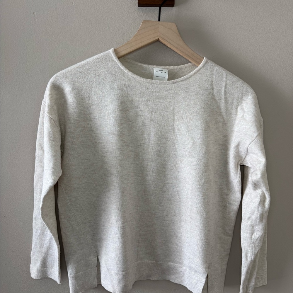 Zara Cream Crew Neck Sweater